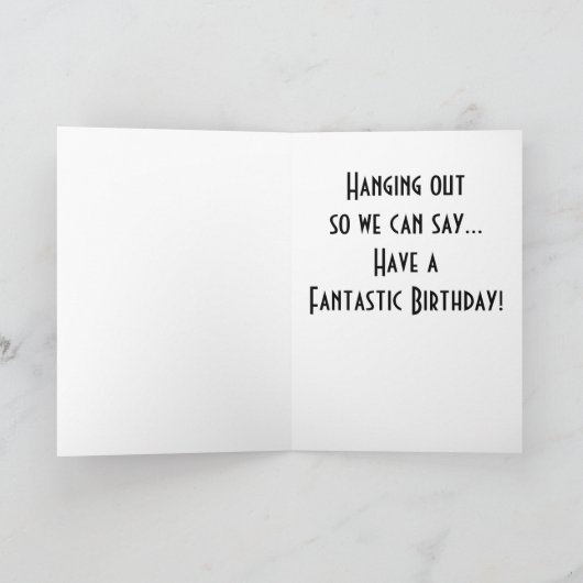 ポットフぶら下がったレンズの素晴らしい誕生日 カード (内部)