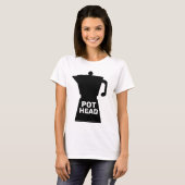 ポットヘッドコおもしろいーヒー Tシャツ (正面フル)