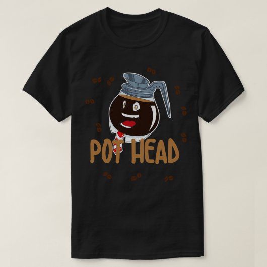 ポットヘッドコーヒーラバーシャツ Tシャツ (デザイン正面)