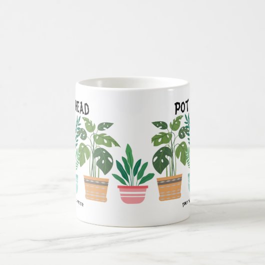ポットヘッド/ガーデナーママ熱狂するプラントレディ コーヒーマグカップ (中央)