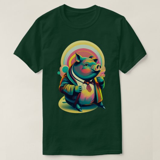 ポットベリーズ豚 Tシャツ (デザイン正面)