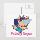 ポットベリーベリーダンサーおもしろいピギー ポストカード (正面/裏面)