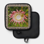 ポットホルダー（ラブリープロテア） 鍋敷き (正面/裏面)