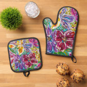 ポットホルダー 鍋つかみ&鍋敷きセット (トップダウン)