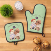 ポットホルダー 鍋つかみ&鍋敷きセット (トップダウン)