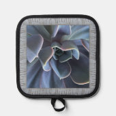 ポットホルダー（青い多肉性の美しい） 鍋敷き (正面)