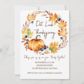 ポットラックサンクスギビング夕食パーティーテンプレート 招待状 (正面)