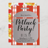 ポットラックスサラダアボカドディナーディナーイタリアンパーティー 案内状 (正面/裏面)