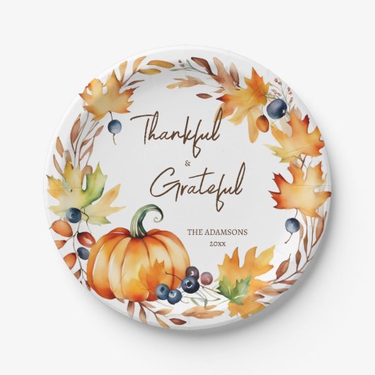 ポットラックスサンクスギビングパーティー食器 ペーパープレート (正面)