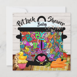 ポットラックスベビーシャワー 招待状