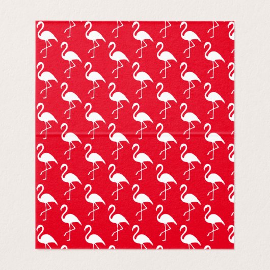 ポットラックディッシュレシピテントカードフラミンゴ赤 名刺 (内部フラット)