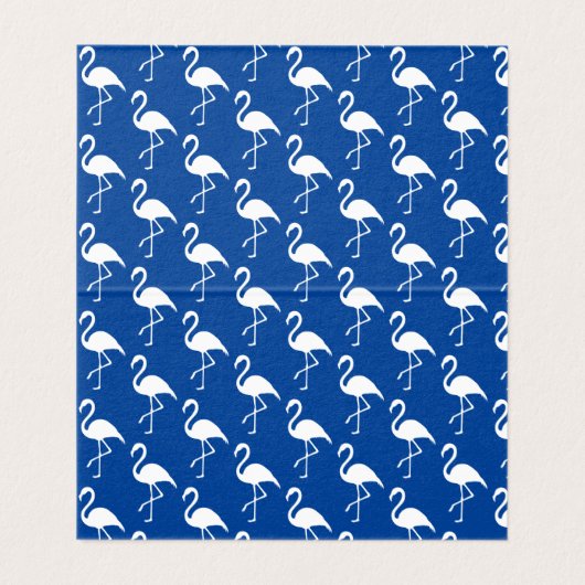 ポットラックディッシュレシピテントカードブルーフラミンゴ 名刺 (内部フラット)