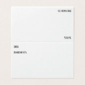 ポットラックディッシュレシピテントカードブルーフラミンゴ 名刺 (外部フラット)