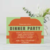 ポットラックディナーパーティの招待状 招待状 (スタンド正面)