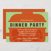 ポットラックディナーパーティの招待状 招待状 (正面/裏面)