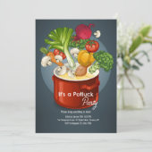 ポットラックディナーパーティー 招待状 (スタンド正面)