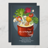 ポットラックディナーパーティー 招待状 (正面/裏面)
