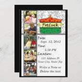 ポットラック招待状 招待状 (正面/裏面)