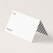 ポットラック皿レシピテントカード、水玉模様の内側 名刺 (裏面)