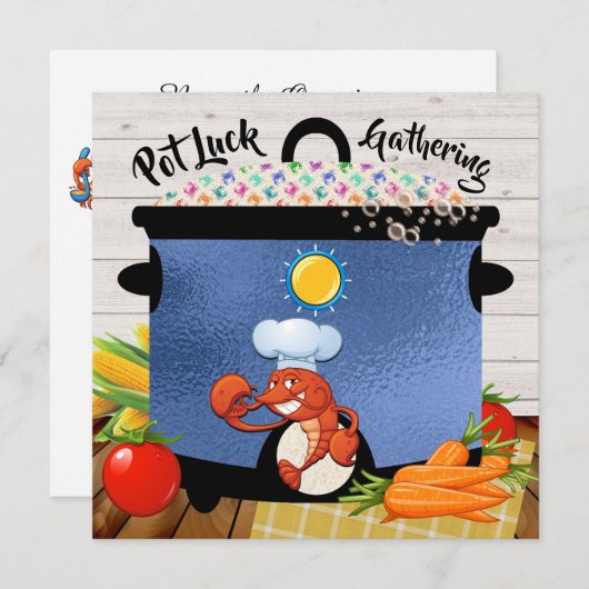 ポットラック/任意のタイプ招待状 招待状 (正面/裏面)