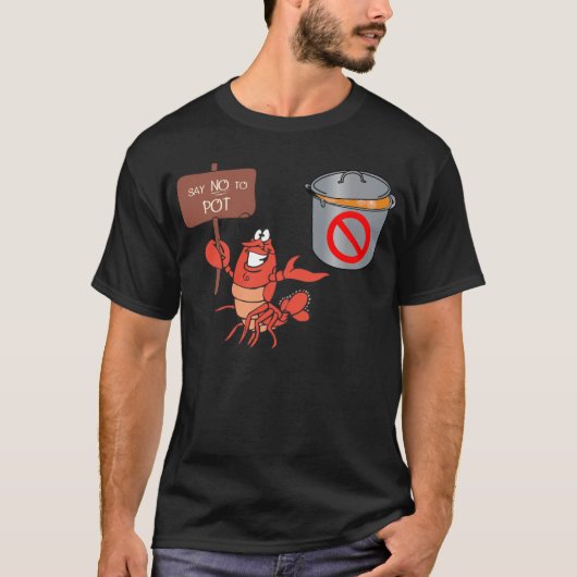 ポットロブスターBOILにNOと言う Tシャツ (正面)