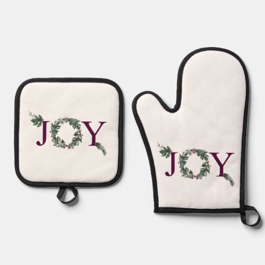 ポット保持者とオーブンmitの喜び収集 鍋つかみ&鍋敷きセット (正面)