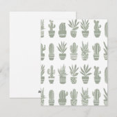 ポット入りサボテンの観葉植物 シーズンカード (正面/裏面)