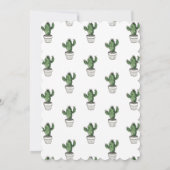 ポット入り多肉植物のカクタス ベビーシャワー招待状 招待状 (裏面)