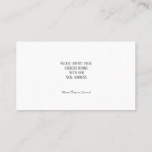 ポット工場 |お知らせ挿入カードの移動 名刺 (裏面)