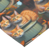 ポット植物の持ち主、テーブルクロスの生姜の猫 テーブルクロス (アングル)