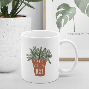 ポット熱い植物の恋人のように コーヒーマグカップ
