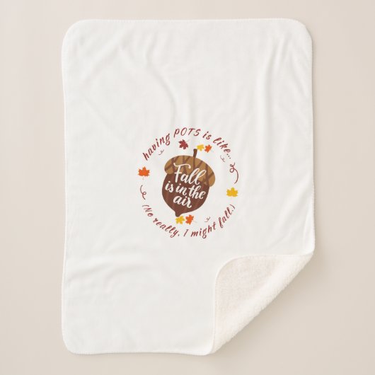 ポット秋テーマシェルパブランケット シェルパブランケット (正面)