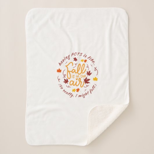 ポット秋テーマシェルパブランケット シェルパブランケット (正面)