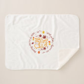 ポット秋テーマシェルパブランケット シェルパブランケット (正面(横))