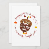 ポット秋テーマフラットホリデーカード シーズンカード (正面/裏面)