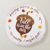 ポット秋テーマラウンドピロー ラウンドクッション (裏面)