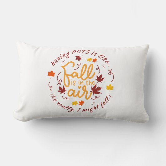 ポット秋テーマ装飾用クッション ランバークッション (正面)