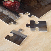 ポット素朴の静物イチゴの植物 ジグソーパズル (側面)