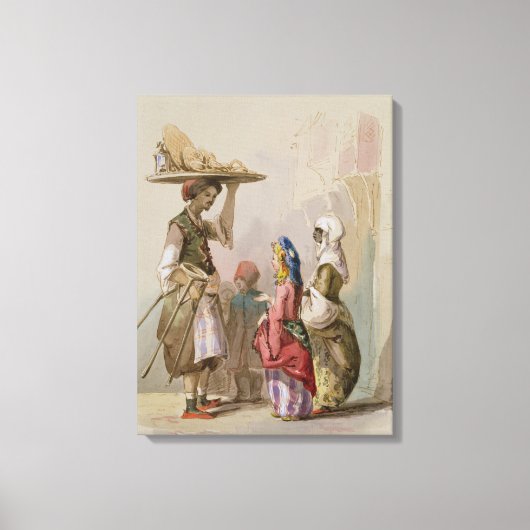 ポット販売業者、c.1855 キャンバスプリント (正面)