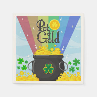 ポット金ゴールド スタンダードカクテルナプキン