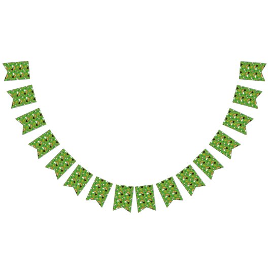 ポット金ゴールド バンティングフラッグ (全)