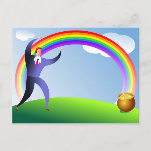 ポット金ゴールド ポストカード (正面)