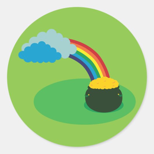 ポット金ゴールド ラウンドシール (正面)