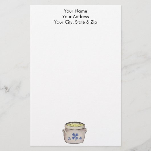 ポット金ゴールド 便箋 (正面)