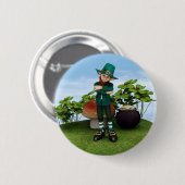 ポット金ゴールド 缶バッジ (正面&裏面)