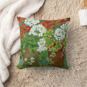 ポット2013年の赤と白のゼラニウム クッション (ブランケット)