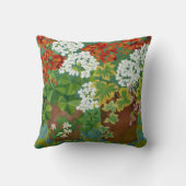 ポット2013年の赤と白のゼラニウム クッション (裏面)