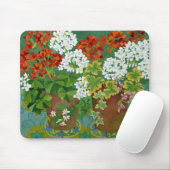 ポット2013年の赤と白のゼラニウム マウスパッド (マウス)
