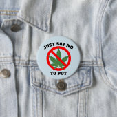 ポット・ボタンに対してNO 缶バッジ (インサイチュ)