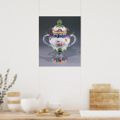 ポット・ポーリ花瓶，ストラスブールで作られ， c.1754-60 ポスター (キッチン)